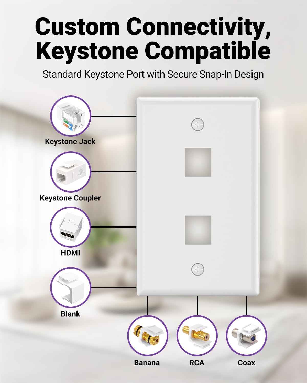 Keystone Wall Plate, 10-Pack