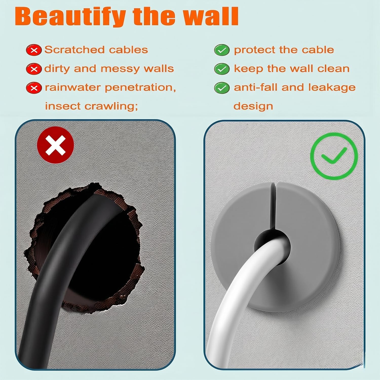 Starlink Wall Pass-Through Grommet Kit